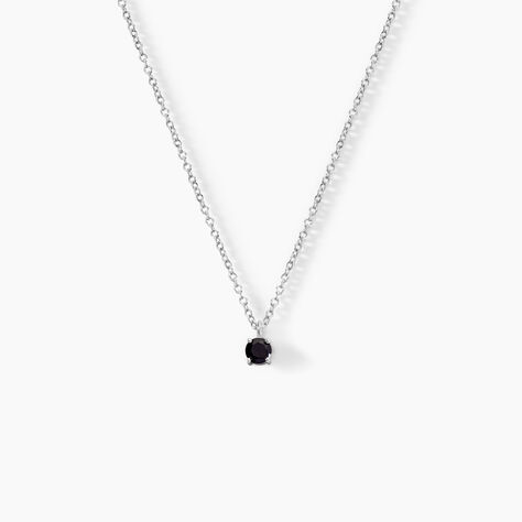 Collier Lylwenn Argent Blanc Oxyde De Zirconium Noir - Colliers fantaisie Femme | Histoire d&rsquo;Or