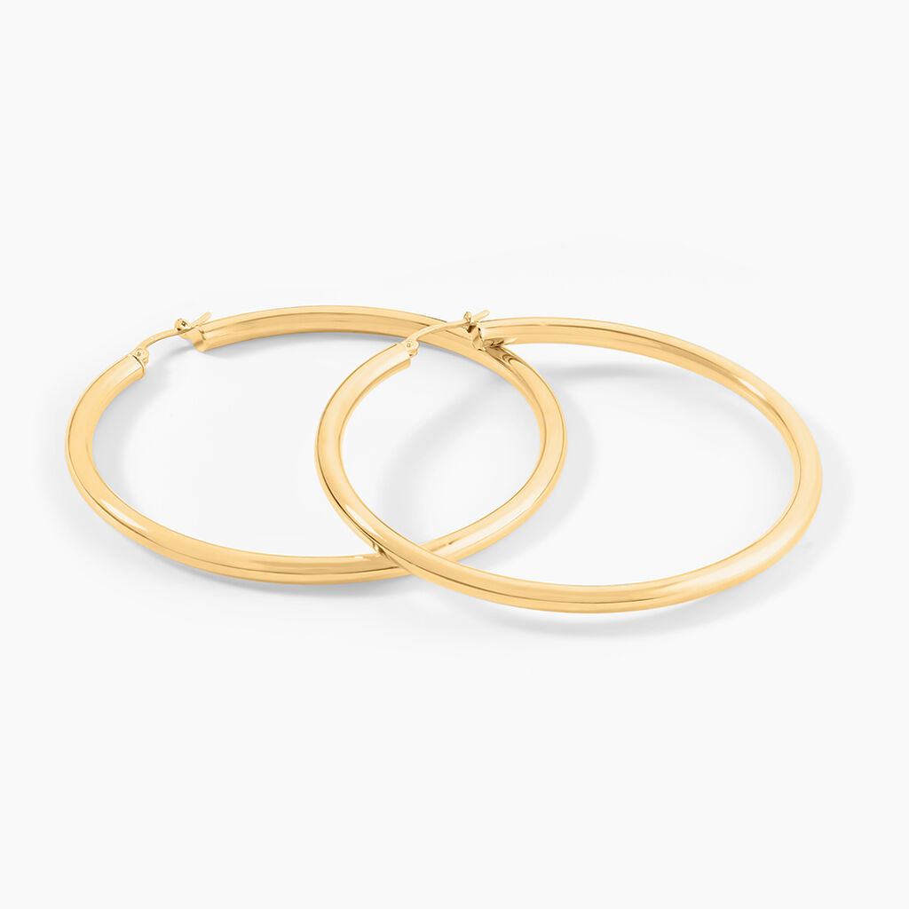Créoles Or Jaune Rond - Boucles d'oreilles créoles Femme | Histoire d’Or