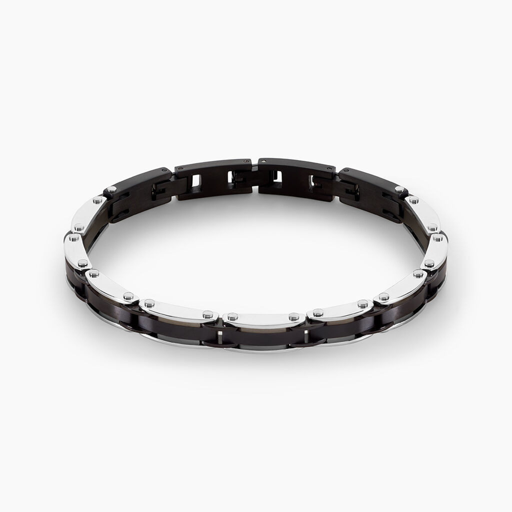 Bracelet Jourdan Acier Noir - Anniversaire Homme | Histoire d&rsquo;Or