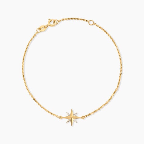 Bracelet Falling Star Argent Dor&eacute; A L'Or 750/1000 Oxyde De Zirconium - Bracelets Femme | Histoire d&rsquo;Or