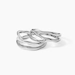 Cr&eacute;oles Shae Argent Blanc - Boucles d'oreilles cr&eacute;oles Femme | Histoire d&rsquo;Or