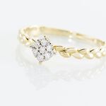 Bague Or Jaune Adlai Diamants - Bagues avec pierre Femme | Histoire d&rsquo;Or