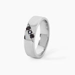 Bague Dark Trilogy Argent Blanc Oxyde De Zirconium - Cadeaux de naissance Homme | Histoire d&rsquo;Or