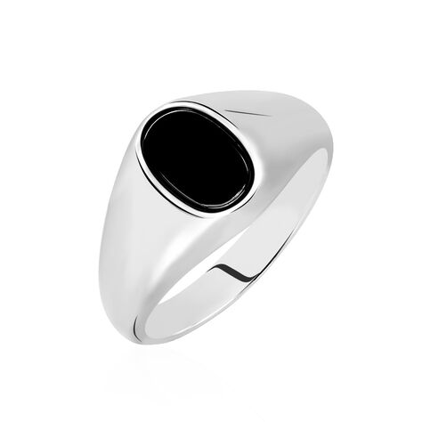 Chevalière Amaurie Argent Blanc Onyx - Chevalières Homme | Histoire d’Or