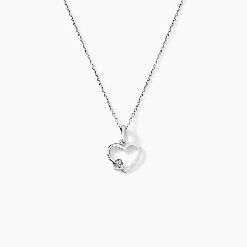 Collier Or Blanc Siloine Diamants - Colliers Femme | Histoire d&rsquo;Or