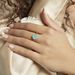 Bague Leeve Plaqué Or Jaune Amazonite - Bagues avec pierre Femme | Histoire d’Or