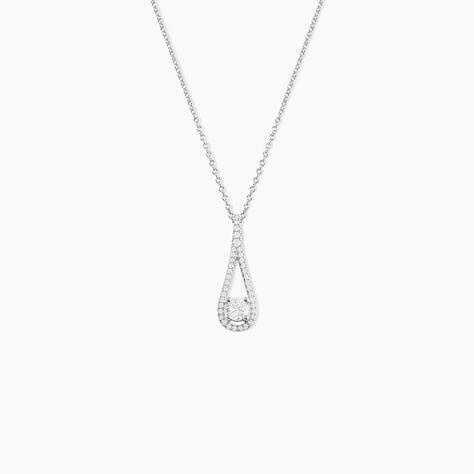 Collier Antonietta Argent Blanc Oxyde De Zirconium - Colliers fantaisie Femme | Histoire d&rsquo;Or