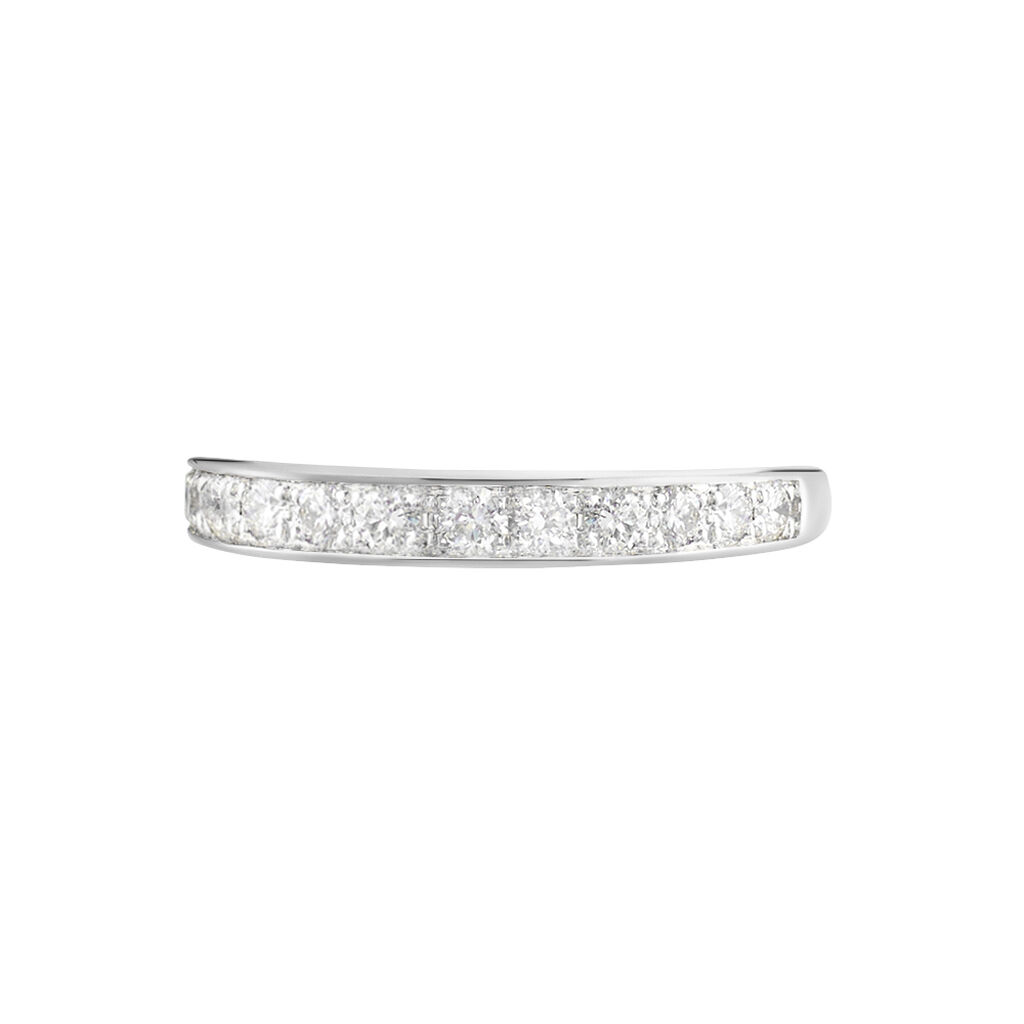 Demi Alliance Juliette Platine Blanc Diamant - Alliances Femme | Histoire d’Or