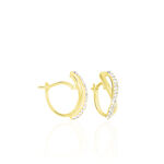 Cr&eacute;oles Ursella Or Jaune Strass - Boucles d'oreilles cr&eacute;oles Femme | Histoire d&rsquo;Or