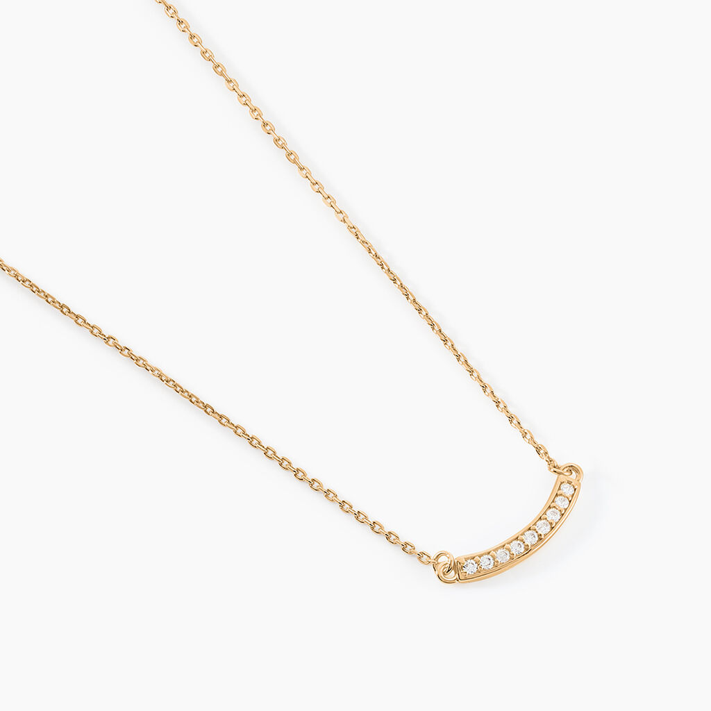 Collier Plaqu&eacute; Or Kumb Oxydes De Zirconium - Colliers fantaisie Femme | Histoire d&rsquo;Or