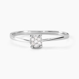 Bague Sandrine Or Blanc Diamant - Bagues avec pierre Femme | Histoire d’Or