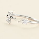 Bague Bee Good Argent Blanc Oxyde De Zirconium - Bagues solitaires Femme | Histoire d&rsquo;Or