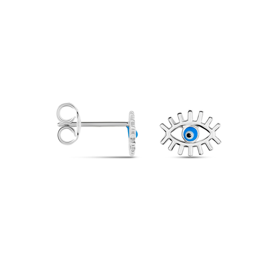 Boucles D'oreilles Puces Parad'eyes Argent Blanc - Boucles d'oreilles fantaisie Femme | Histoire d’Or