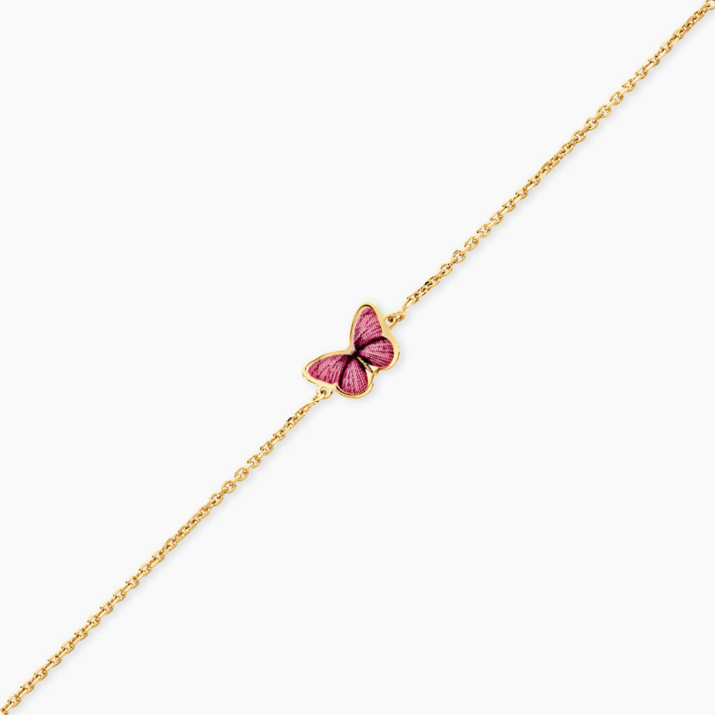 Bracelet Sulivia Papillon Argent Dor&eacute; A L'Or 750/1000 - Bijoux sans pierre Enfant | Histoire d&rsquo;Or