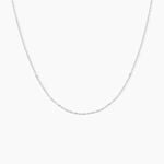 Cha&icirc;ne Igoa Maille For&ccedil;at Diamantee Or Blanc - Chaines Femme | Histoire d&rsquo;Or
