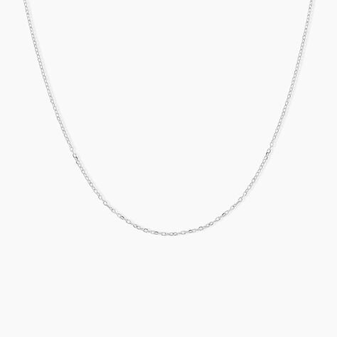 Cha&icirc;ne Igoa Maille For&ccedil;at Diamantee Or Blanc - Chaines Femme | Histoire d&rsquo;Or