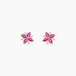 Boucles D'Oreilles Puces Danette Or Jaune Oxyde De Zirconium - Clous d'oreilles Femme | Histoire d&rsquo;Or