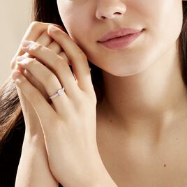 Bague Julia Or Blanc Diamant Synthetique - Bagues solitaires Femme | Histoire d’Or