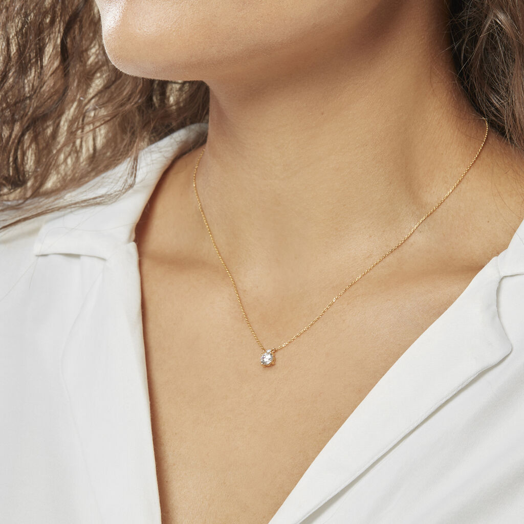 Collier Zilda Or Jaune Oxyde De Zirconium - Colliers Femme | Histoire d’Or