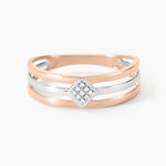 Bague Elsa Or Bicolore Diamant - Bagues avec pierre Femme | Histoire d&rsquo;Or