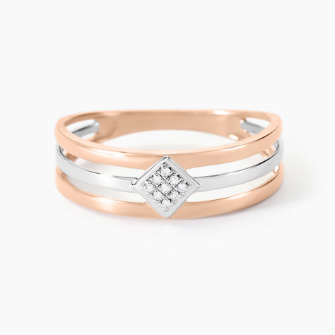 Bague Elsa Or Bicolore Diamant - Bagues avec pierre Femme | Histoire d&rsquo;Or