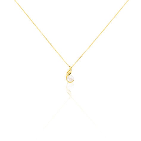 Collier Leta Or Jaune Perle De Culture Et Oxyde De Zirconium - Colliers Femme | Histoire d’Or