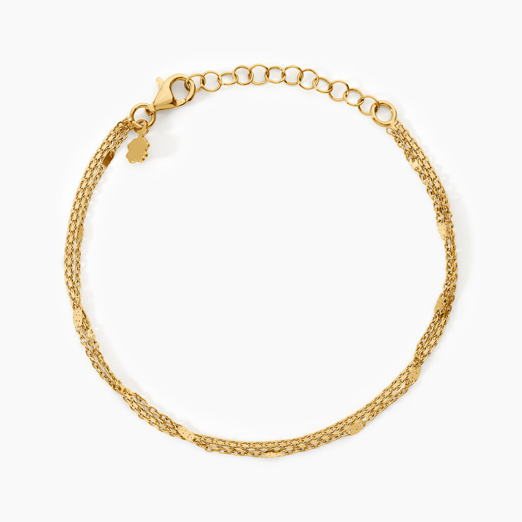 Bracelet Nuange Argent Dor&eacute; A L'Or 750/1000 - Bijoux sans pierre Femme | Histoire d&rsquo;Or