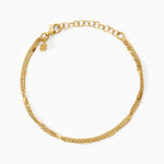 Bracelet Nuange Argent Dor&eacute; A L'Or 750/1000 - Bijoux sans pierre Femme | Histoire d&rsquo;Or