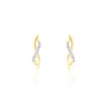 Boucles D'oreilles Puces Smina Or Jaune Diamant - Boucles d'oreilles pendantes Femme | Histoire d&rsquo;Or