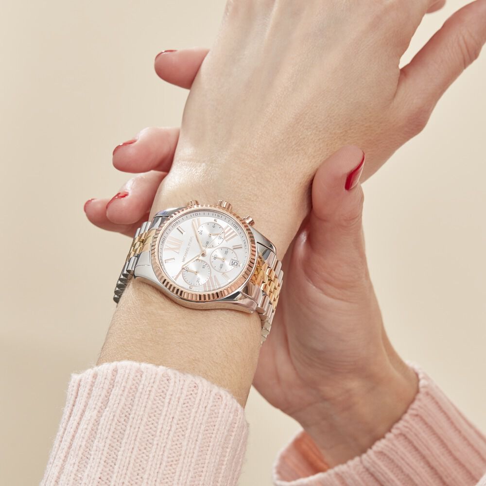 Michael kors lexington tricolor chronograph mk5735 outlet