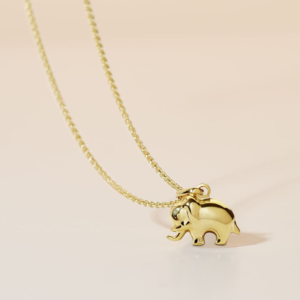 Pendentif Gernot Elephant Or Jaune - Pendentifs Famille | Histoire d&rsquo;Or