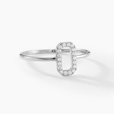 Bague Maurine Argent Blanc Oxyde De Zirconium - Bagues avec pierre Femme | Histoire d&rsquo;Or