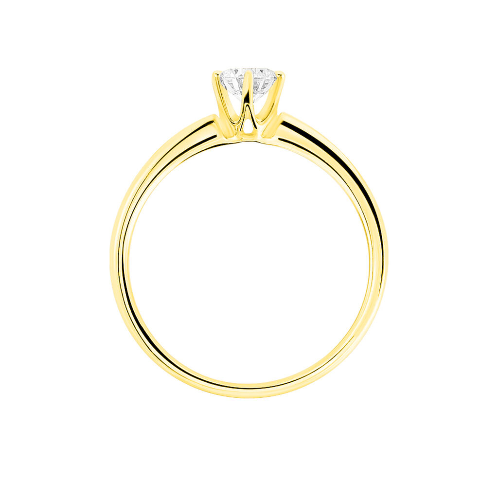 Bague Solitaire Ruken Or Jaune Diamant - Bagues solitaires Femme | Histoire d’Or