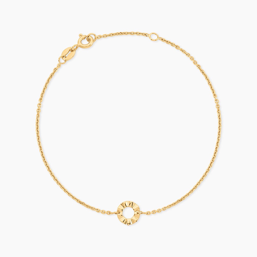 Bracelet Eclats Solaires Argent Dor&eacute; A L'Or 750/1000 - Bijoux sans pierre Femme | Histoire d&rsquo;Or