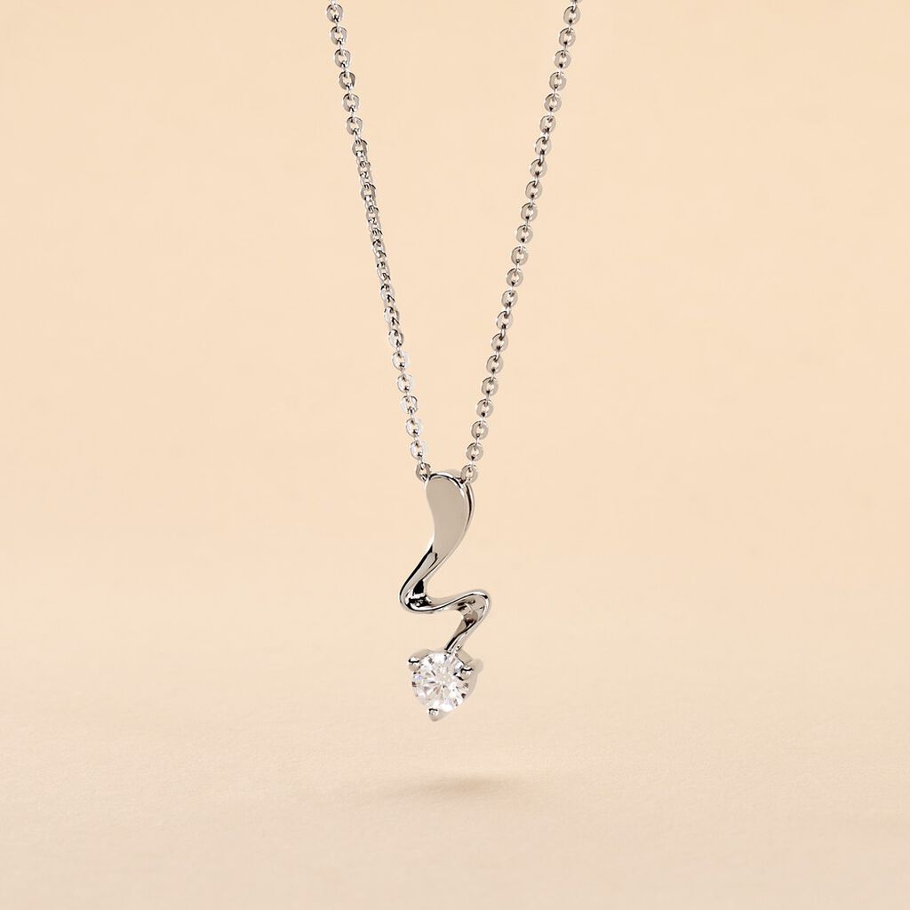 Collier Yedaz Argent Blanc Oxyde De Zirconium - Colliers fantaisie Femme | Histoire d&rsquo;Or