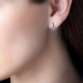 Boucles D'oreilles Puces Or Blanc Diamant - Clous d'oreilles Femme | Histoire d’Or