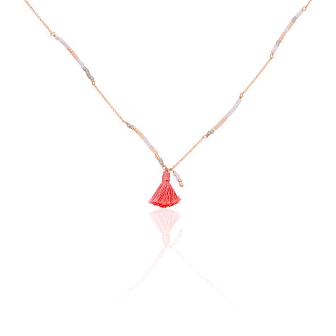 Collier Ninon Argent Rose Perle D'imitation Et Chrysoprase - Colliers fantaisie Femme | Histoire d’Or