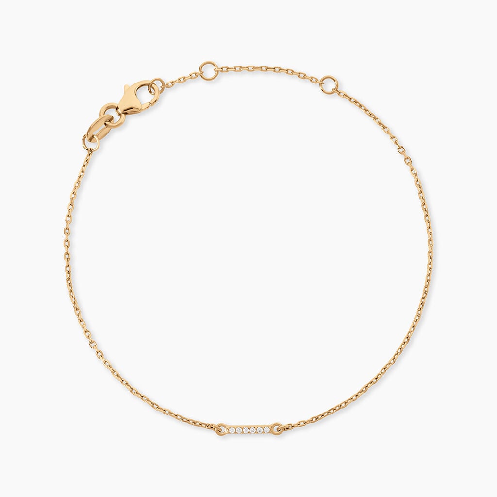 Bracelet Carmelia Plaqu&eacute; Or Jaune Oxyde De Zirconium - Bracelets Femme | Histoire d&rsquo;Or