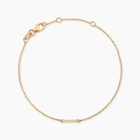 Bracelet Carmelia Plaqu&eacute; Or Jaune Oxyde De Zirconium - Bracelets Femme | Histoire d&rsquo;Or