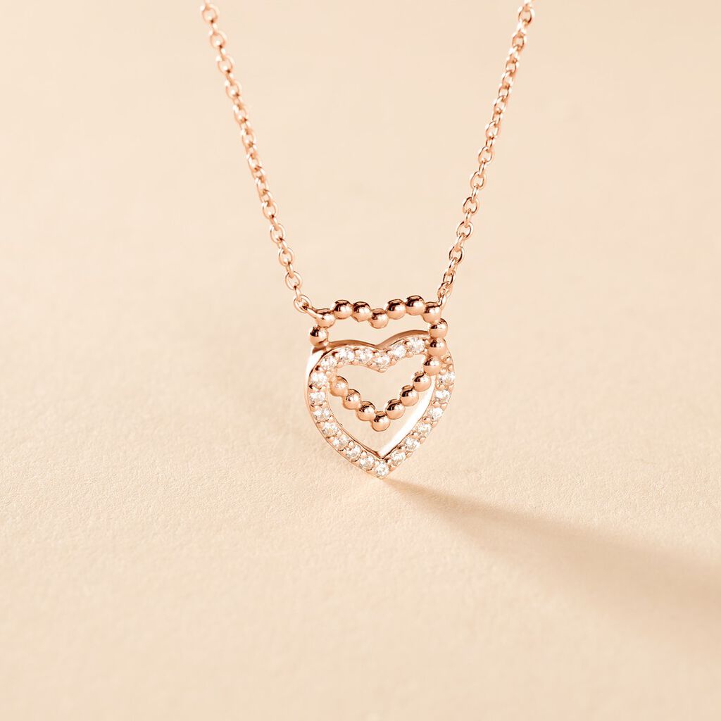 Collier Ottavia Argent Rose Oxyde De Zirconium - Colliers fantaisie Femme | Histoire d&rsquo;Or