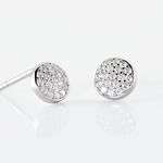Boucles D'oreilles Puces Argent Blanc Victorin Oxydes De Zirconium - Boucles d'oreilles fantaisie Femme | Histoire d&rsquo;Or