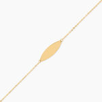 Bracelet Identit&eacute; Gaspardine Maille For&ccedil;at Or Jaune - Bracelets Communion Enfant | Histoire d&rsquo;Or