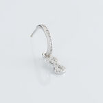 Cr&eacute;ole Unitaire Ancelin Rondes Argent Blanc Oxyde De Zirconium - Boucles d'oreilles cr&eacute;oles Femme | Histoire d&rsquo;Or