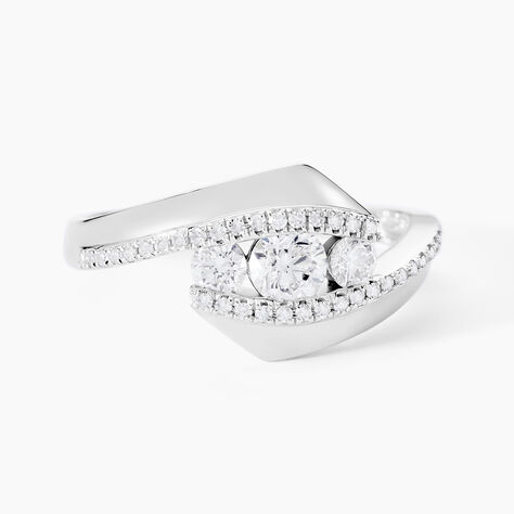 Bague Barbara Or Blanc Diamant - Bagues avec pierre Femme | Histoire d’Or