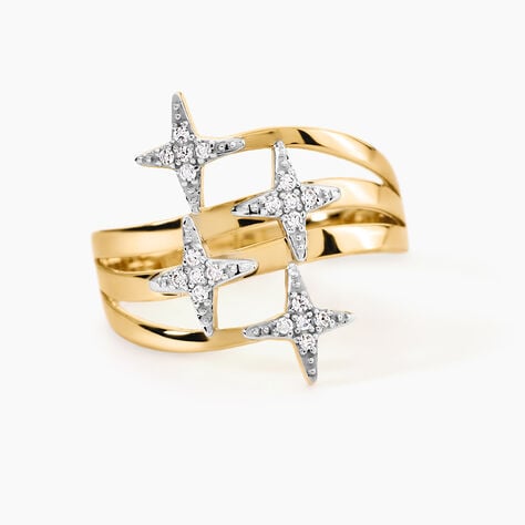 Bague Starlight Or Jaune Diamant - Bagues avec pierre Femme | Histoire d&rsquo;Or