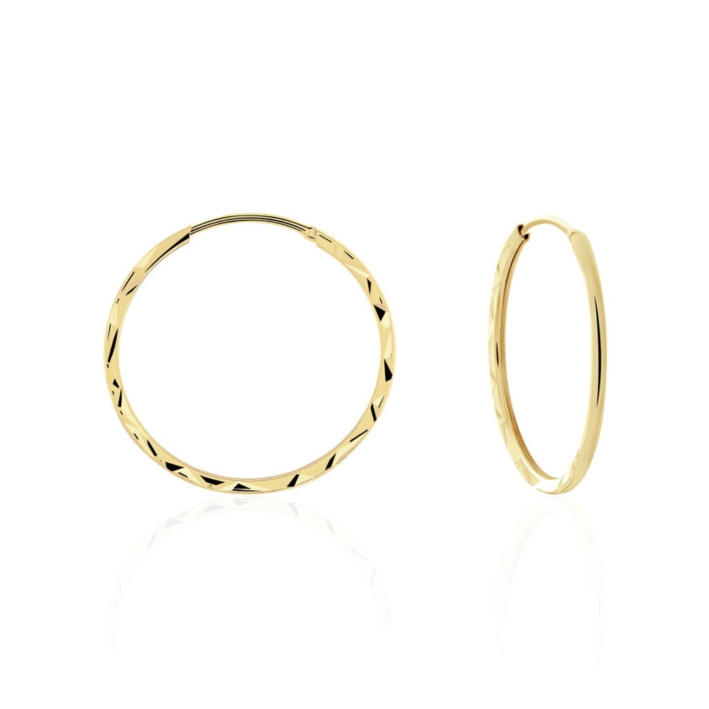 Créoles Valerina Or Jaune - Boucles d'oreilles créoles Femme | Histoire d’Or