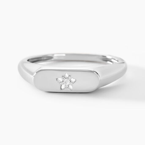 Bague Astre Precieux Argent Blanc Oxyde De Zirconium - Bagues avec pierre Femme | Histoire d’Or