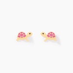 Boucles D'oreilles Puces Cali Tortue Or Jaune - Clous d'oreilles Enfant | Histoire d&rsquo;Or