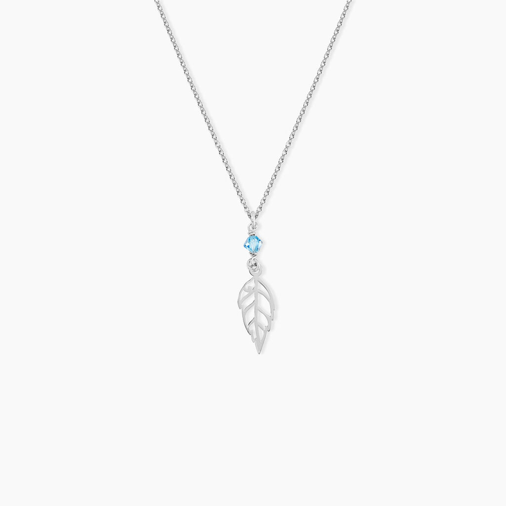 Collier Angelika Argent Blanc Pierre De Synthese
