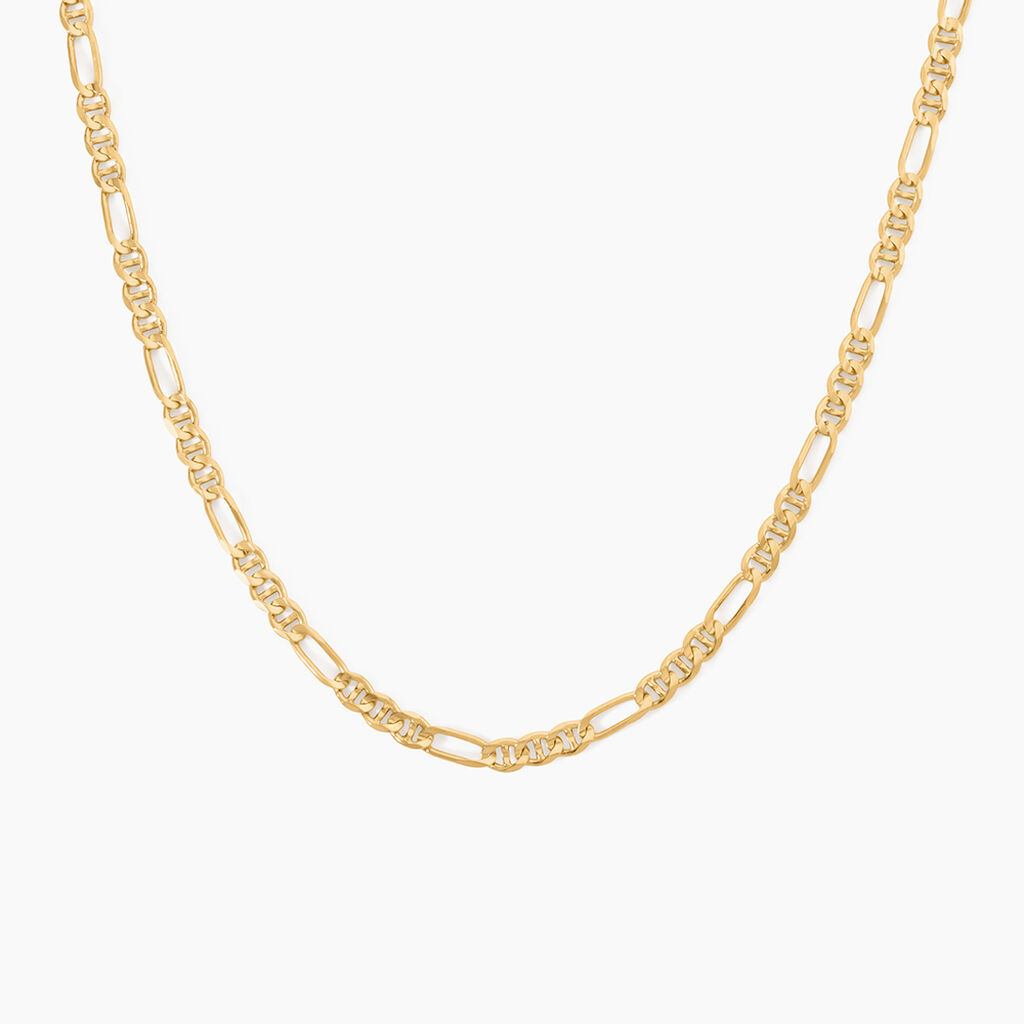 Collier Babur Argent Dor&eacute; A L'Or 750/1000 - Bijoux sans pierre Homme | Histoire d&rsquo;Or